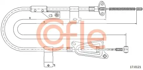 Трос ручного тормоза COFLE 92.17.0121