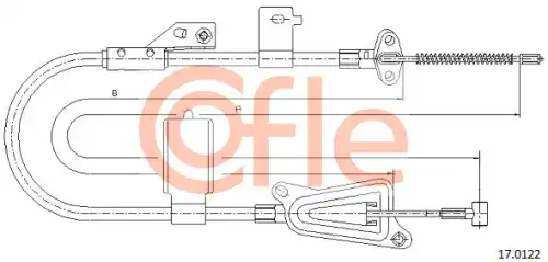 Трос ручного тормоза COFLE 92.17.0122