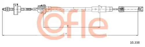 Трос сцепления COFLE 92.10.338