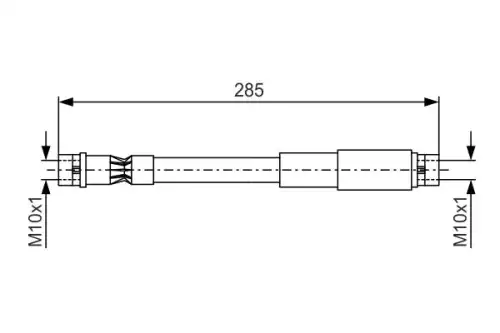 шланг торм. пер. Audi 80 1.6/1.8/2.0/1.9D 87-91 L=285 1 987 476 406 BOSCH