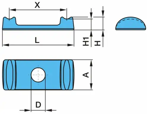 площадка под рессору ! под стремянку 95x195x34/40BPW 03.145.10.39.0