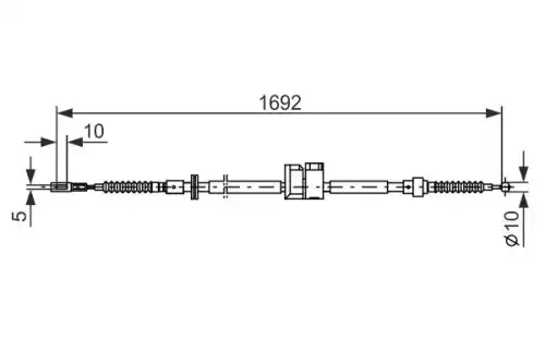 Трос ручного тормоза BOSCH 1 987 477 813