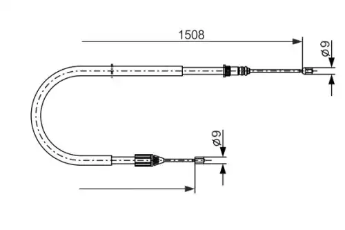 Трос ручного тормоза BOSCH 1 987 477 890