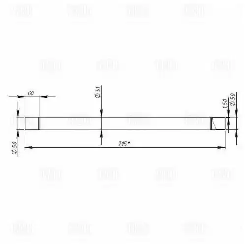 труба глушителя средняя! L795 VW Golf/Passat/Vento 1.6-2.0/1.9D/TDi 84> ECP 1803 TRIALLI