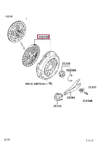 Комплект сцепления TOYOTA / LEXUS 3125019095