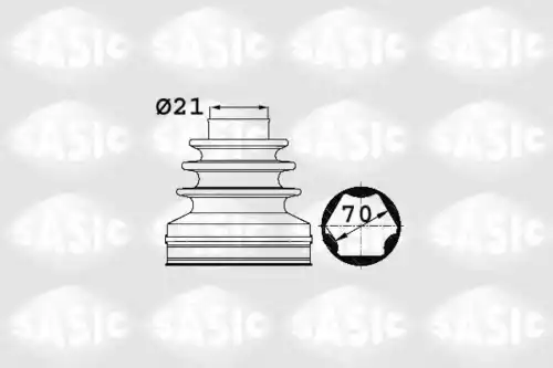 к-кт пыльника ШРУСа внутреннего! Audi A4/A8/S4, Seat Alhambra, VW Sharan 1.9TDi 02> 1906025 SASIC