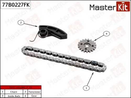 рем.к-кт ГРМ! Ford Mondeo 2.3 07-10 77B0227FK MASTERKIT