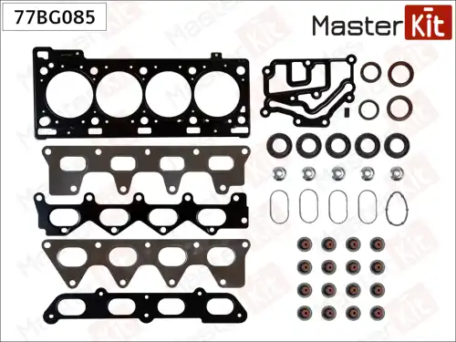 Комплект прокладок двигателя MASTERKIT 77BG085