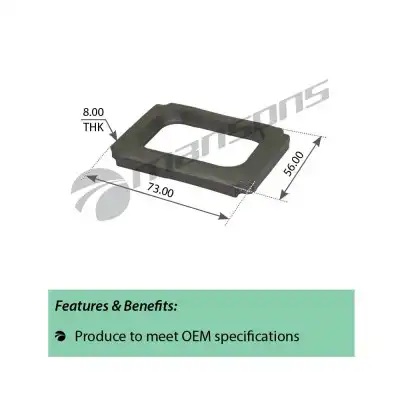 пластина кронштейна рессоры! (м)73x56x8 BPW 300.421 MANSONS