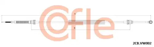Трос коробки переключения передач (КПП) COFLE 92.2CB.VK002