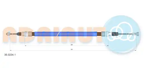 Трос ручного тормоза ADRIAUTO 35.0234.1