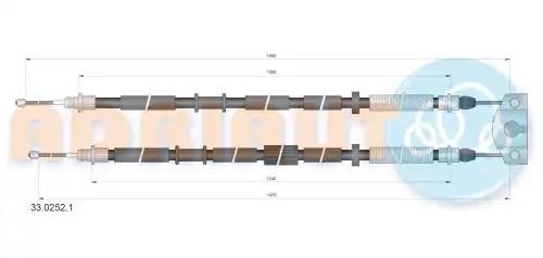 Трос ручного тормоза ADRIAUTO 33.0252.1