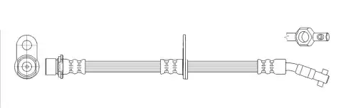 шланг тормозной передний левый! Toyota Avensis 2.0TD 97-00 FT2166 K&K