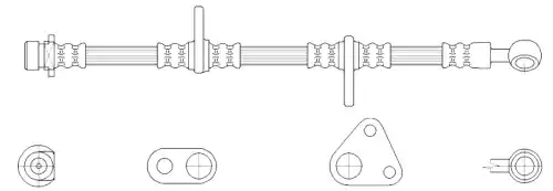 шланг тормозной передний лев.! Honda Accord CB/CE/CF all 93> FT3600 K&K