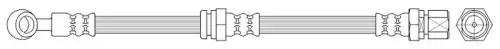 шланг тормозной передний правый! Chevrolet, Daewoo Lacetti/Nubira 1.4-1.8 03> FT0191 K&K
