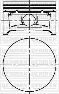 поршень с кольцами! d79 1.2x1.2x2 +0.5 Opel Astra/Meriva 1.6 16V X16XEP 00> 31-04216-050 YENMAK