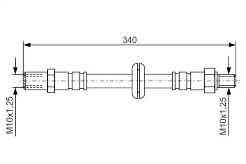 шланг тормозной! L=340mm ВАЗ 2108-21099/2113-2115 1 987 476 191 BOSCH