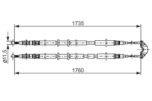 Трос ручного тормоза BOSCH 1 987 477 934