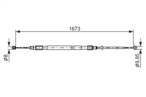 Трос ручного тормоза BOSCH 1 987 477 947