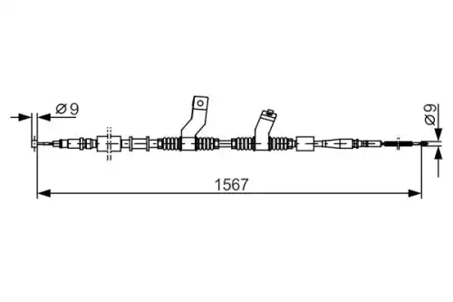 Трос ручного тормоза BOSCH 1 987 482 354