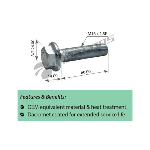 болт тормозного диска! M16x1.5x60 A/F24 10.9 MB Atego 700327 MANSONS