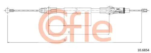 Трос ручного тормоза COFLE 92.10.6854