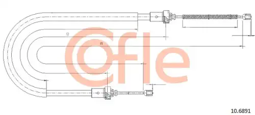 Трос ручного тормоза COFLE 92.10.6891