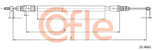 Трос ручного тормоза COFLE 92.10.4663