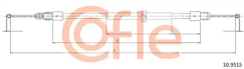 Трос ручного тормоза COFLE 92.10.9515