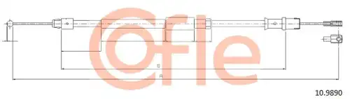 Трос ручного тормоза COFLE 92.10.9890