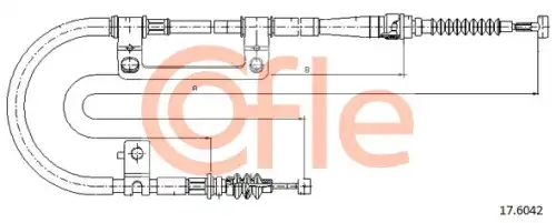 Трос ручного тормоза COFLE 92.17.6042