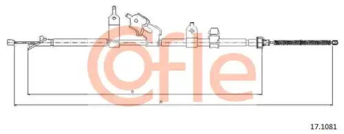 Трос ручного тормоза COFLE 92.17.1081
