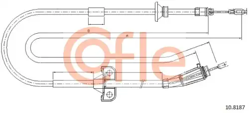 Трос ручного тормоза COFLE 92.10.8187