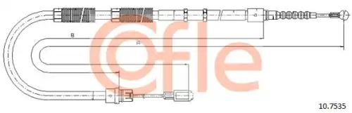 Трос ручного тормоза COFLE 92.10.7535