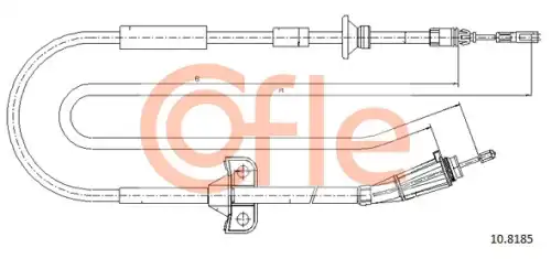 Трос ручного тормоза COFLE 92.10.8185