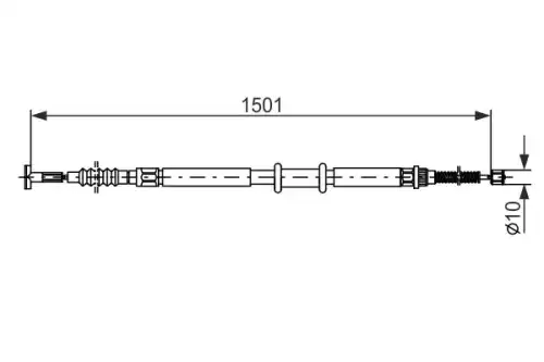 Трос ручного тормоза BOSCH 1 987 477 969