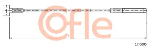 Трос ручного тормоза COFLE 92.17.0005