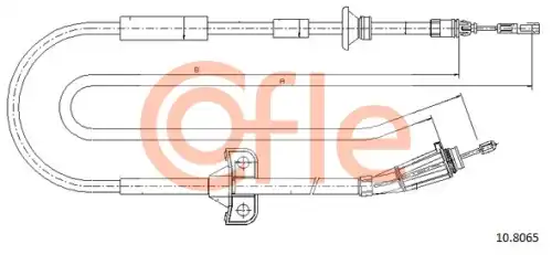 Трос ручного тормоза COFLE 92.10.8065