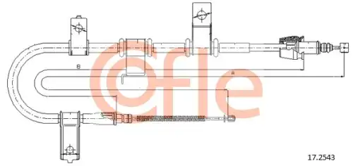 Трос ручного тормоза COFLE 92.17.2543