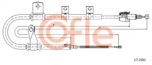 Трос ручного тормоза COFLE 92.17.2561