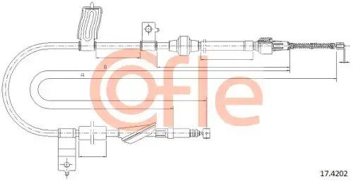 Трос ручного тормоза COFLE 92.17.4202