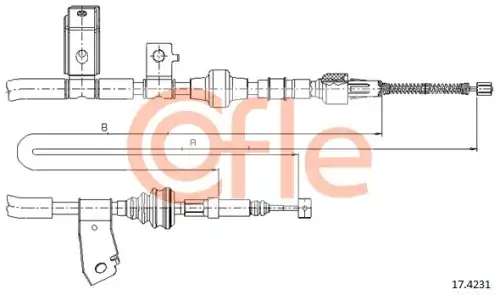 Трос ручного тормоза COFLE 92.17.4231