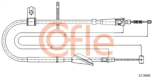 Трос ручного тормоза COFLE 92.17.5045