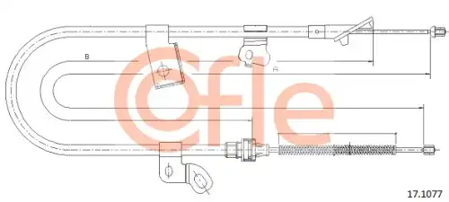 Трос ручного тормоза COFLE 92.17.1077