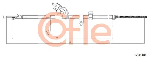 Трос ручного тормоза COFLE 92.17.1080