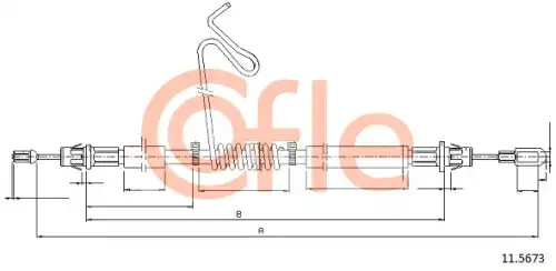 Трос ручного тормоза COFLE 92.11.5673