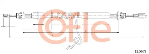 Трос ручного тормоза COFLE 92.11.5679