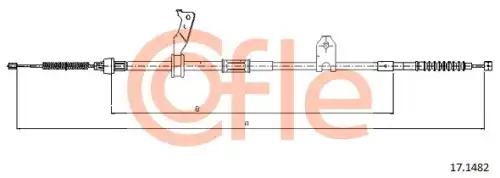 Трос ручного тормоза COFLE 92.17.1482