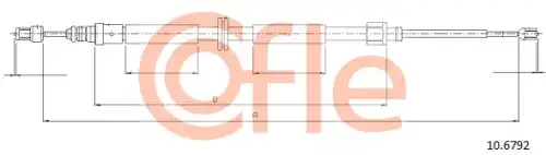 Трос ручного тормоза COFLE 92.10.6792