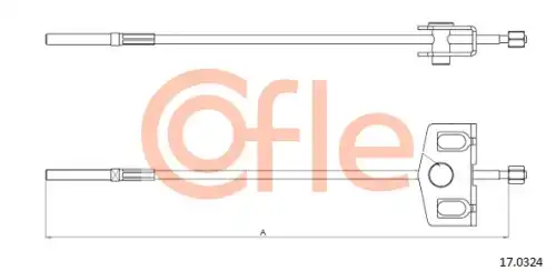 Трос ручного тормоза COFLE 92.17.0324